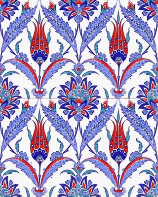 20x25 cm Çini Karo D-1002